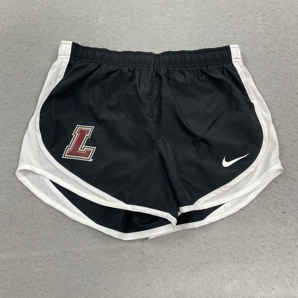 Nike Shorts Womens Small Black White Tempo Running Dri Fit Drawstring Lined